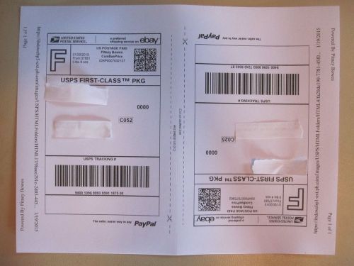 200 Quality Self Adhesive Shipping Labels 2 labels Per Sheet for USPS Paypal