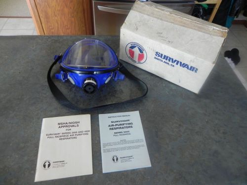 SURVIVAIR FULL FACE GAS MASK/AIR PURIFYING RESPIRATOR-NEW OLD STOCK- #2- NO RES
