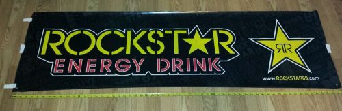 ROCKSTAR ENERGY DRINK BANNER black -size: 5ft vinyl banner