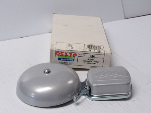 NEW EDWARDS SIGNAL ALARM BELL NUBEL EXPOSED 4&#034; GONG CAT NO 744 3-6VDC 6-8VAC