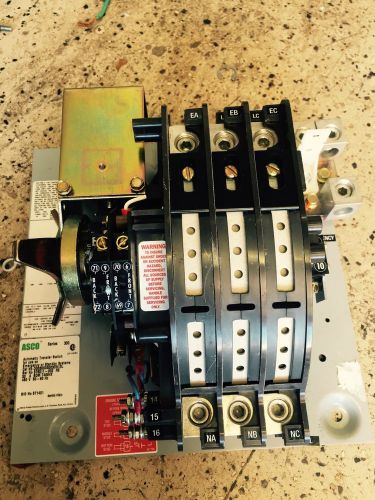 ASCO 300 AUTOMATIC TRANSFER 200 AMP CONTACTOR SWITCH NO HARNESS 208 240 480