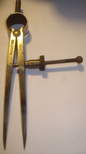 Vintage brown &amp; sharpe no. 805 spring-type 4 in divider w/ quick spring, sq legs for sale
