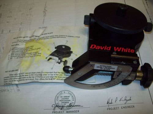 DAVID WHITE 5237 MANUAL SLOPE PLATE LASER LEVEL TRIPOD AUTO
