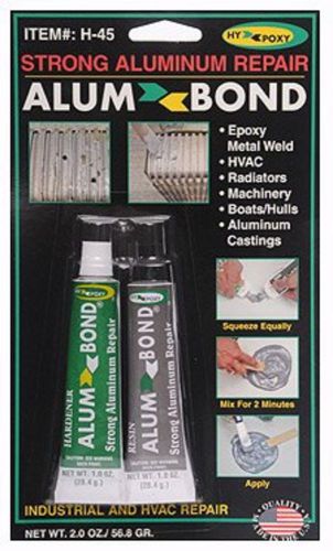 Hy-poxy h-45 alumbond 2 oz aluminum putty repair kit for sale