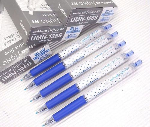 36pcs NEW version Dot BLUE Uni-Ball Signo UMN-138S 0.38mm roller pen Blue ink