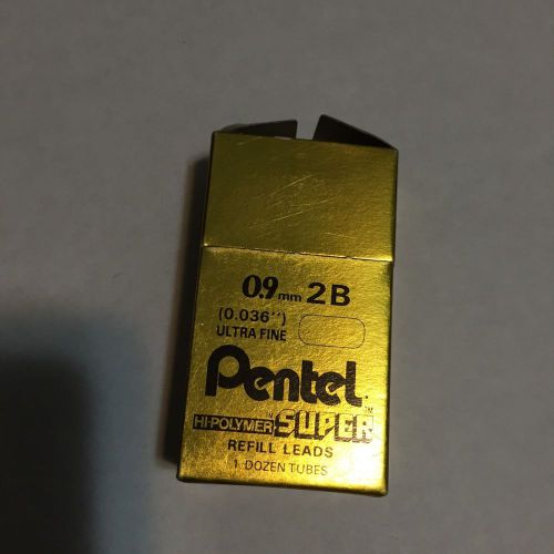PENTEL Hi-Ploymer Super Refill Ultra Fine .9mm Leads 12 Tubes