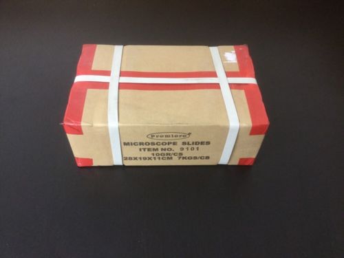 Case Of 20 Boxes Of Plain Microscope Slides Premiere Brand (72 Slides Per Box)