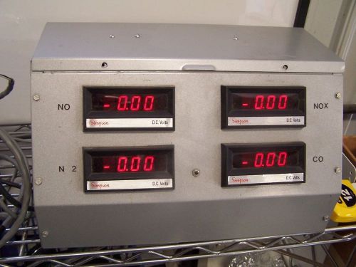 Lot of 4 Simpson 2865 Digital Panel Meters in Cabinet DC volts