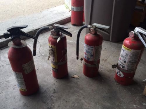 Very Nice lot of 4 older fire extinguishers!