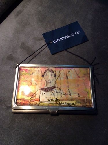 Creativeco-Op 3.5&#034; L Business Card Holder Gentle Kindness New