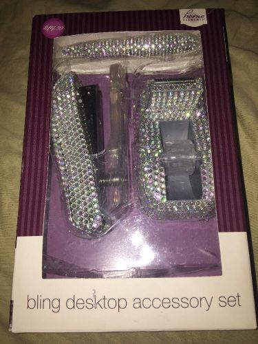 Three Piece Bling Office desktop Accessory Set Work, Dorm, Or Home Office