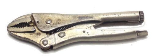 Vintage Crescentl 7C 7&#034; Long Vise Grip Straight Jaw Locking Clamp Pliers Used
