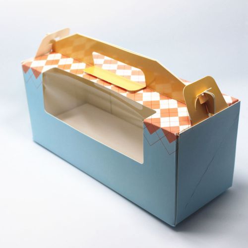 Cupcake Muffin Box With Window Insert Tray Bakery Cake Cookie Favor Handle Boxes