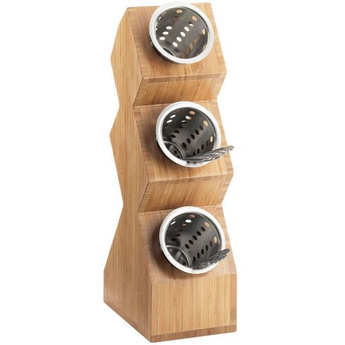 Cal-Mil 1016-3-60 Bamboo Three Compartment Vertical Display