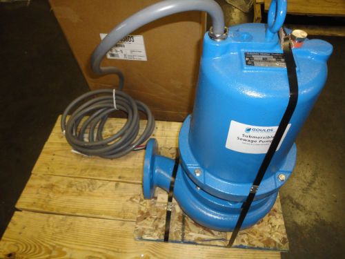 Goulds 3hp submersible sewage pump; ws3038d3; 3hp 3ph/60/200v for sale
