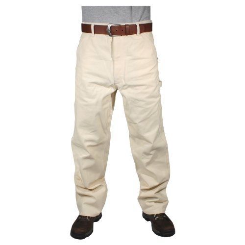 Rugged Blue 5250-01 Cotton Painters Pant, 50&#034; Waist, 36&#034; Length, Natural White