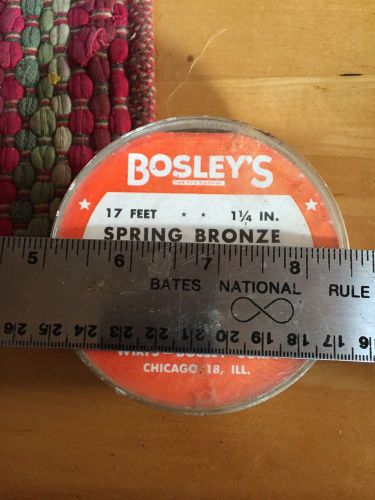 Vintage ~ 17 Feet ~1 1/4&#034; Weatherstrip ~ Bosley&#039;s ~ Bronze ~ Nails ~ Orig. Box