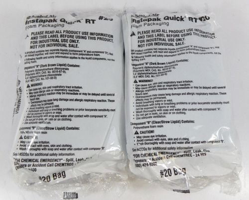 Sealed Air Instapak Quick RT #20 Foam Packaging 18&#034; x 18&#034; lot 2 Bags Instapack