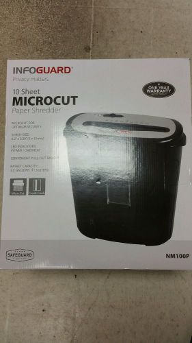 Infoguard 10 Sheet Micro-cut Shredder BRAND NEW