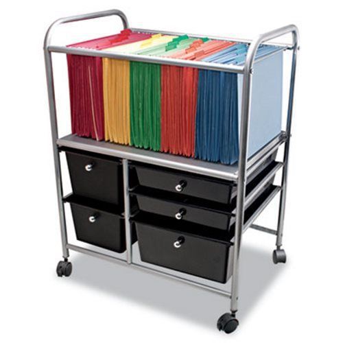 Advantus letter/legal file cart w/ 5 storage drawers,black (avt34100) for sale