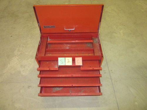 REMLINE TOOL BOX METAL 6 DRAWER CHEST RED MACHINIST MILITARY TRAY USED S-2-C