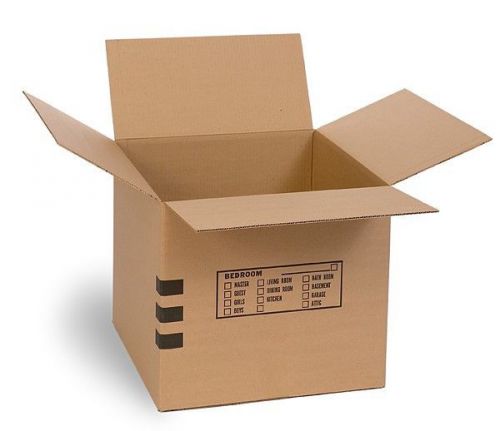 5 pack - small moving boxes -corrugated single wall free shipping  16&#034;x12&#034;x12&#034; for sale
