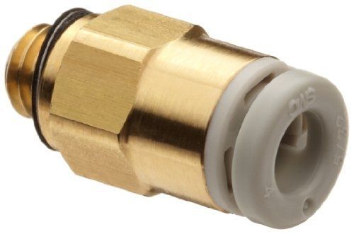 Smc corporation smc kq2h04-m5a brass push-to-connect tube fitting, adapter, 4 mm for sale