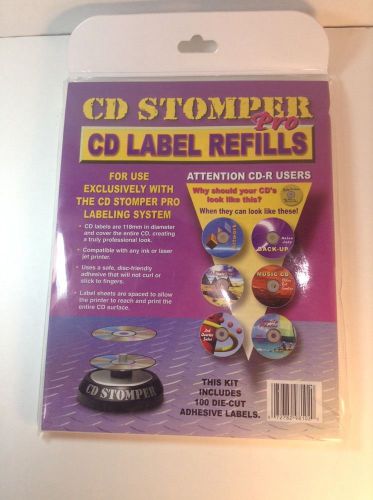 CD Stomper Pro CD Label Refills.100 Pack...BRAND NEW...