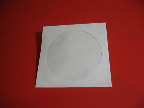 1000 dvd cd paper sleeve clear window (!!! fast free 2 ~3 day shipping) for sale