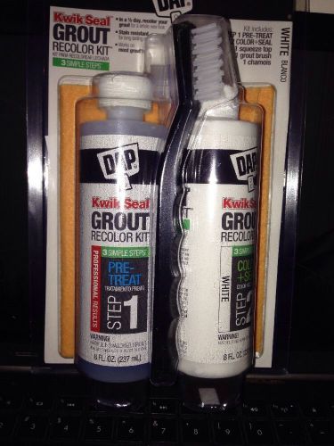 Kwik Seal Grout Recolor Kit White- New