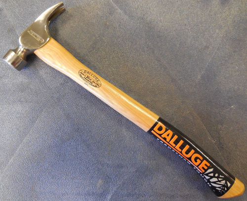 DALLUGE 02115 2115C 21 oz. Milled Face Framing Hammer Curved Hickory Handle NEW