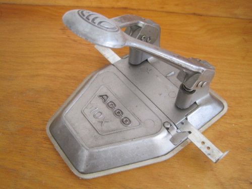 Vintage Desk Accessory:  ACCO 10X 2-Hole Two Hole Paper Punch