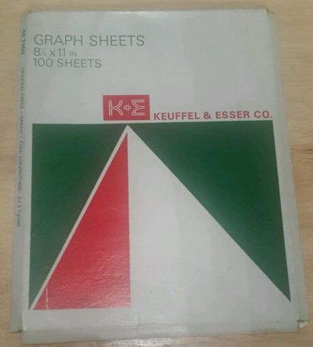 Keuffel &amp; Esser Graph Sheets Drawing Paper 8.5x11 #46 7400 25 sheets logarithmic