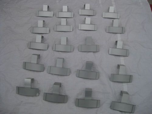 Used Aliminum Cubicle Sign Name Plate Holder Lot, 20 total (Item 161A)