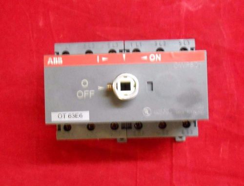 New Out Of Box ABB OT63E6 Switch Disconnector