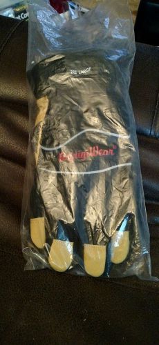 Refrigiwear Size Large Cold Protection Gloves, Black/Gold, 0282RGBKLAR