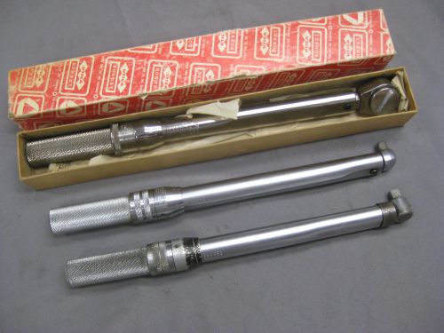 Utica bonney 3/8&#034; ratcheting torque wrench &amp; torque control inc inch foot pounds for sale