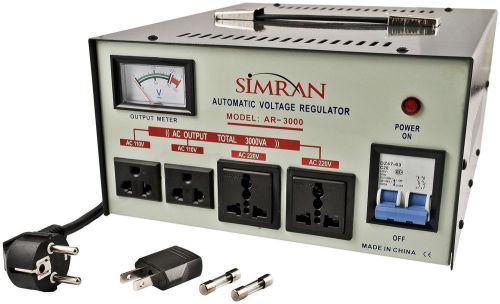 Simran ar-3000 3000-watt heavy duty voltage regulator/stabilizer with built-i... for sale