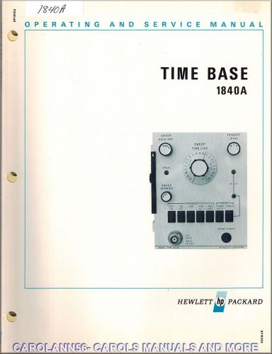 HP Manual 1840A TIME BASE