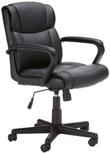 AmazonBasics Brand Mid-Back Seat-Height Adjustment Upholstered Office Chair