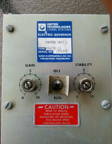 UNITED TECHNOLOGIES Electric Governor Speed Control Unit CU673C-23