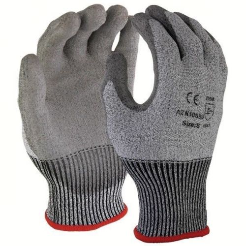 1 pair gray 13 gauge hppe cut resistant shell coated safety glove small for sale