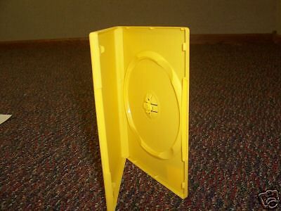 100 NEW STANDARD DVD CASES, YELLOW Opaque - BL70