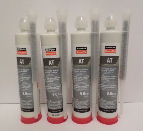 Simpson Strong Tie AT10 All-Weather Fast-Cure Anchoring Adhesive - Lot of 4 NEW