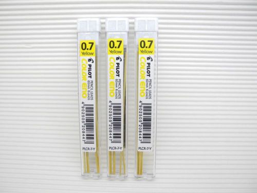 (3 tubes) Pilot 0.7mm color eno coloured pencil leads (Yellow 6 leads =1 tube)