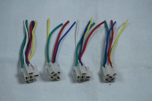 12 VOLT 30/40 A 5 PIN Cable Wire Relay Socket Harness 4 pack