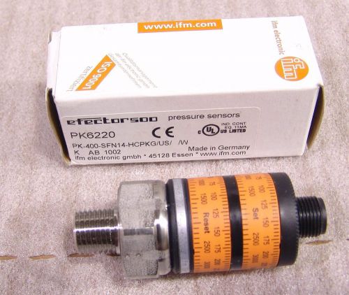 Pressure sensor hydraulic Efector IFM PK6220 PK400 unused