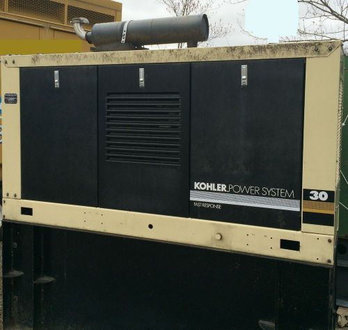 Kohler 30 KW Standby Diesel Generator Set w/315 Hours