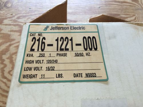 JEFFERSON 216-1221-000 250VA 240/120V:32/16V 1 PH BUCK BOOST TX ENCL NEW IN BOX!