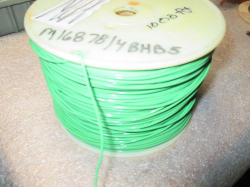 18 awg. Mil16878/4BHB5 Silver Plated SPC wire 7/26str Green 1000ft.